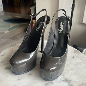 Saint Laurent YSL Slingback Tribtoo Pumps 105 mm Size 39